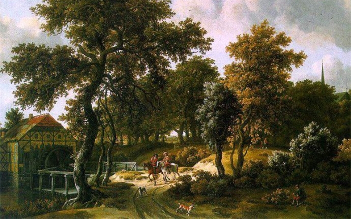 荷兰风景画家梅因德尔特·霍贝玛