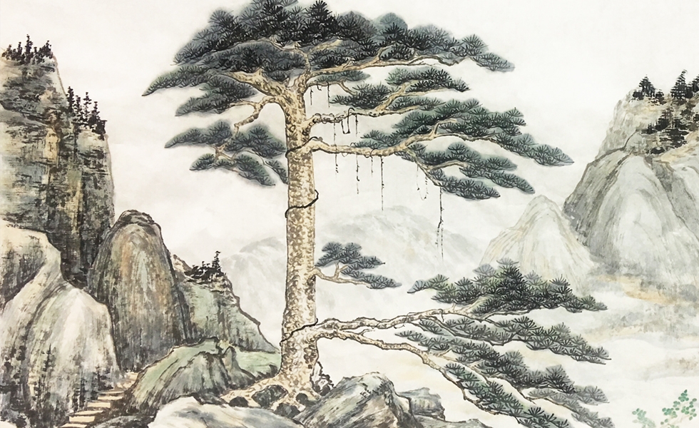 青年画家 赵凤海 《迎客松》
