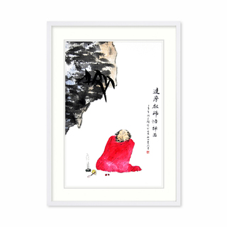 禅意画家 曾醉《达摩祖师悟禅图》