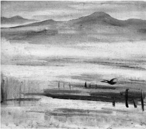 春天（42×35cm布面油彩） 林风眠画于1960年，上海美术家协会藏。