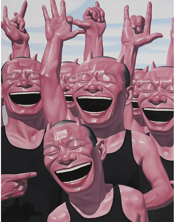 岳敏君作品《人兽之间》