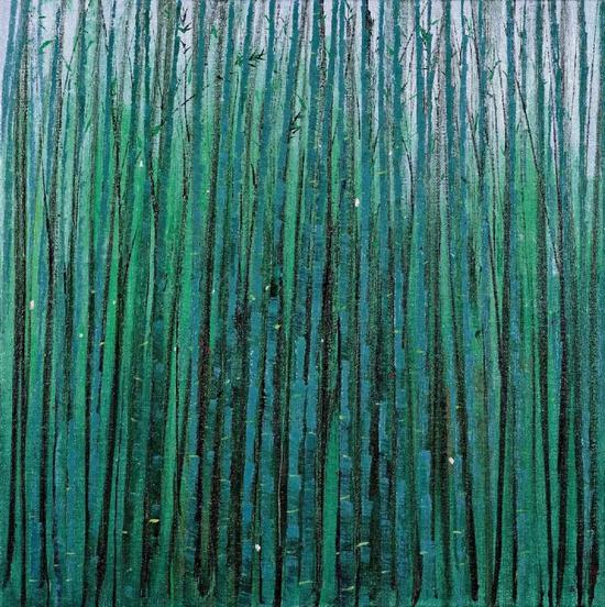 竹海 布面油画 1985年