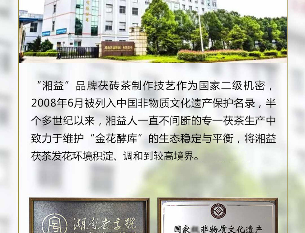 湘益茯茶新世纪纪念砖茶