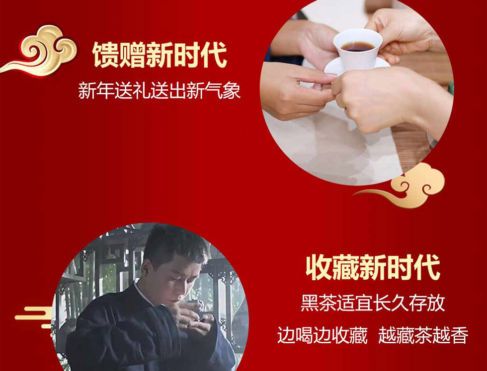 湘益茯茶新世纪纪念砖茶