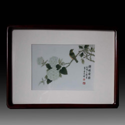 中国工艺美术大师 黄永平《八仙锦绣》绿彩瓷板画  