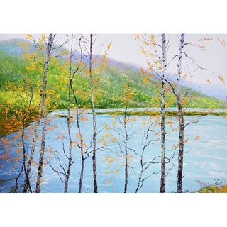 白恩哲《山水之间》一级画家风景油画横幅