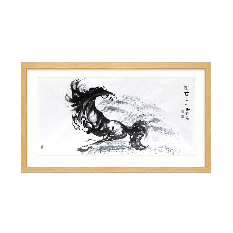 李福毅《回首》国家一级美术师写意动物横幅