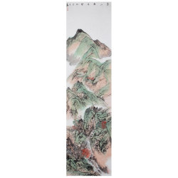 杨建军《春山雅居图》中国美术家协会会员工笔山水竖幅