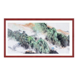 杨建军《春峰图》中国美术家协会会员工笔山水横幅