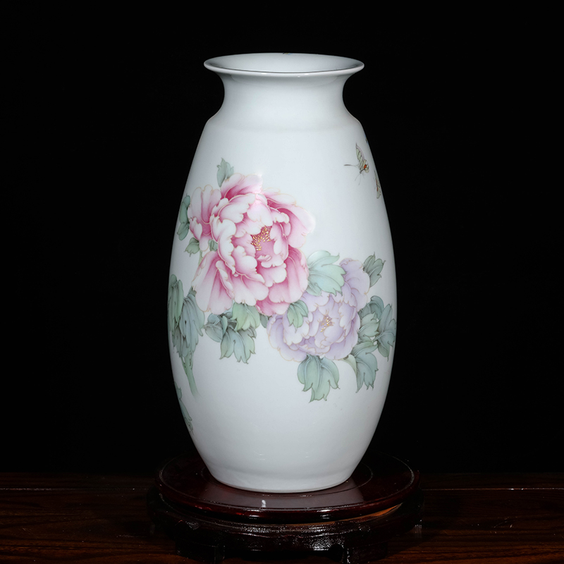 江鹏《大富贵》江西省工艺美术师景德镇粉彩瓷瓶 ￥3000.00