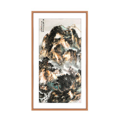 李政恩《明月松间照》安徽美术家协会会员写意山水竖幅