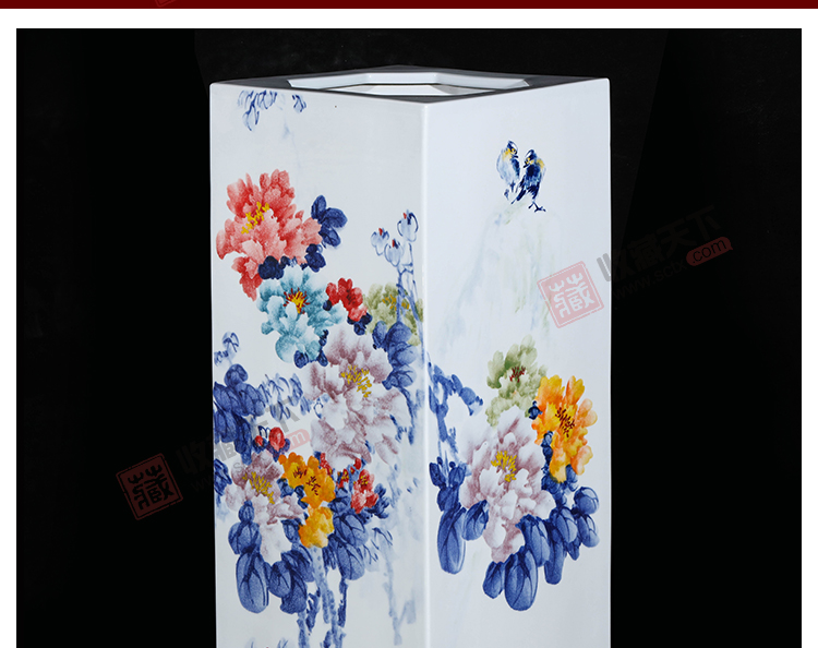 徐国琴《花开富贵镶器》江西省陶瓷艺术大师景德镇青花瓷板