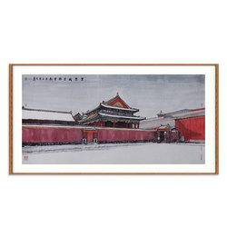 高明《紫禁城里瑞雪飘》紫禁城六百年系列作品八平尺