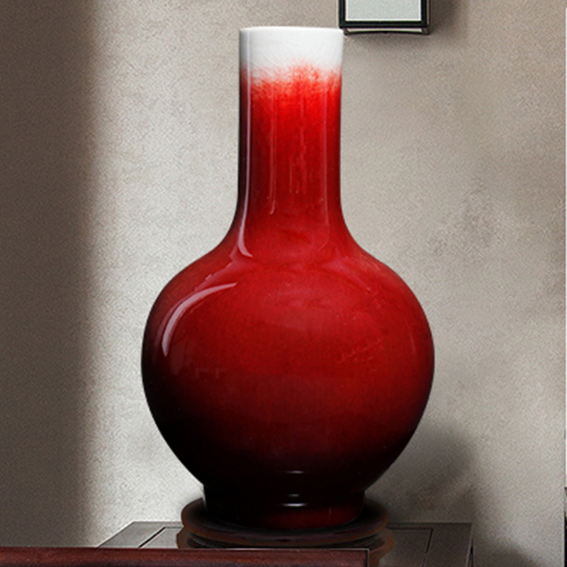 景德镇郎窑红千秋瓶