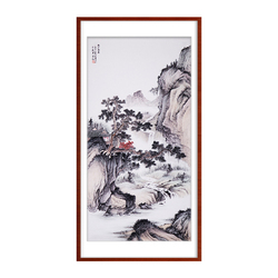 焦军 溪山幽居 淄博市书画联谊艺术家协会会员写意山水横幅八平尺价格及图片大全 收藏天下