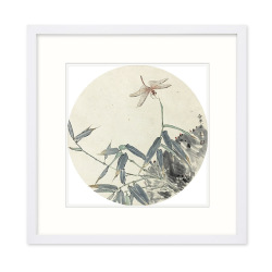 中国美术家协会会员 官春英《竹间蜻蜓》