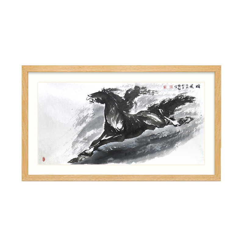 李福毅《雄风》国家一级美术师写意动物横幅