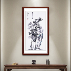 《高升》写意花鸟画墨竹竖幅四平尺