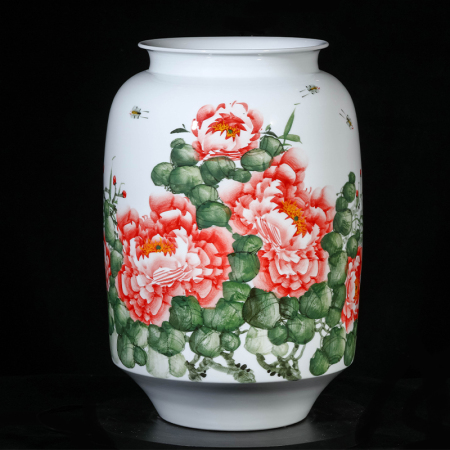 童宏偉《花開富貴系列五》江西省高級陶瓷美術師釉中瓷瓶