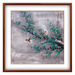 郭一如《清香》衡水市美术家协会会员写意花鸟画斗方四平尺