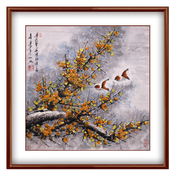 郭一如《万花皆寂寞》衡水市美术家协会会员写意花鸟画斗方四平尺