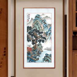 刘秋言《松山高远》国家一级美术师写意山水画八平尺竖幅