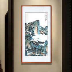 刘秋言《云岭山居图》国家一级美术师写意山水画八平尺竖幅