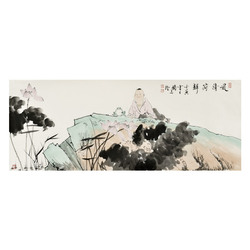 阚志经国画作品《风清荷静》12平尺
