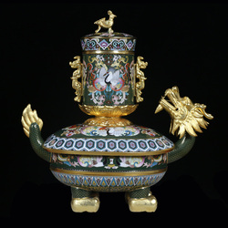 【订金】中国工艺美术大师张同禄 景泰蓝《龟寿盒》精品