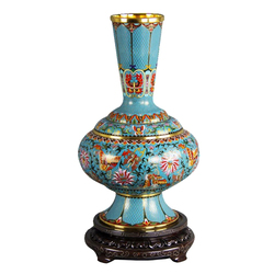【订金】中国工艺美术大师张同禄 景泰蓝《十二生肖富贵瓶》精品
