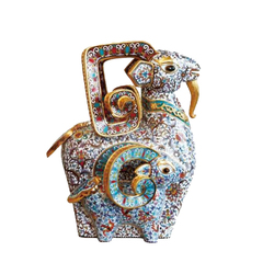 【订金】中国工艺美术大师张同禄 景泰蓝《羊眉吐气》精品