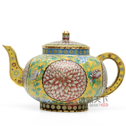 【订金】中国工艺美术大师张同禄 景泰蓝《精品茶壶》精品