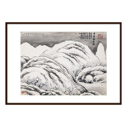 齐白石版画《雪峰梅梦图》1.5平尺