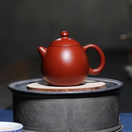朱泥大红袍《小品龙蛋》工艺美术师紫砂壶140cc