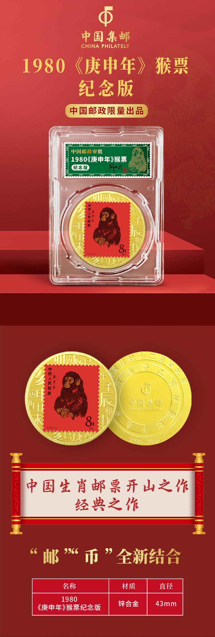 1980《庚申年》猴票纪念版价格及图片大全-收藏天下