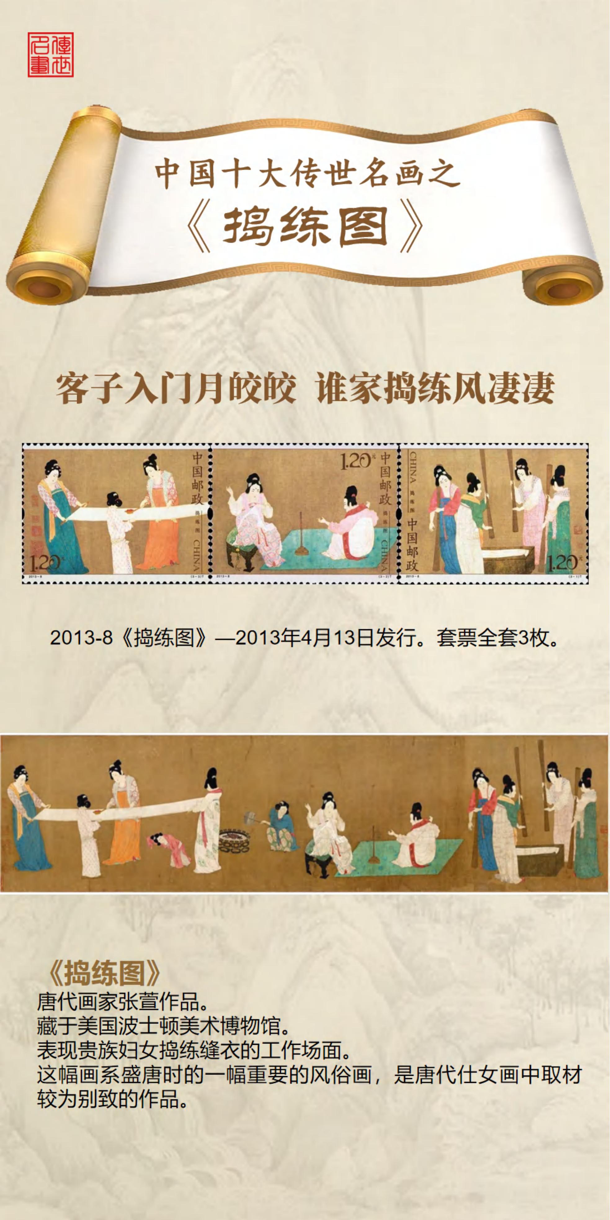 《中国十大传世名画》珍邮