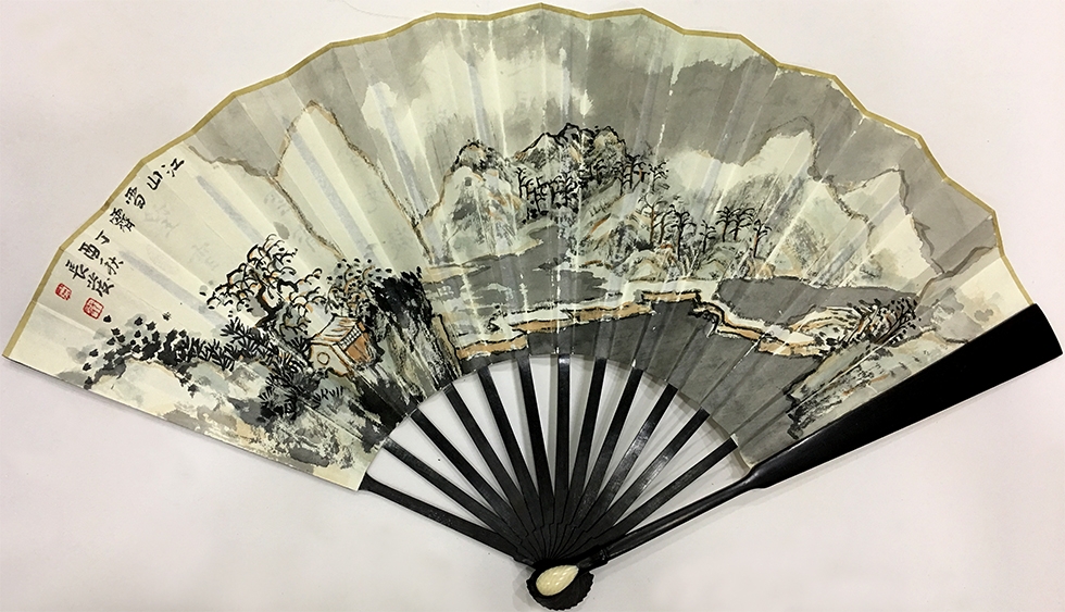 中国美术家协会会员 宋长发 书画成扇《江山雪霁（冬24）》