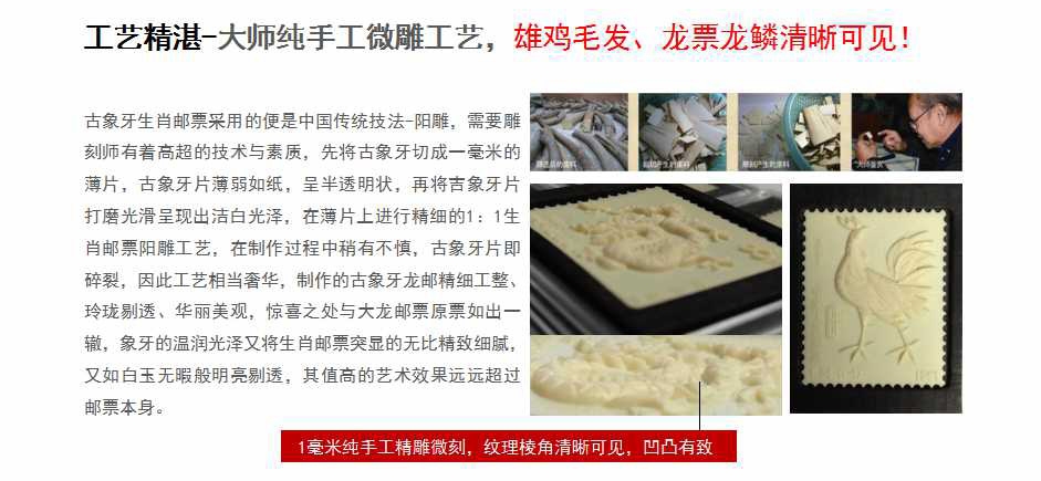 中国首轮十二生肖象牙邮票