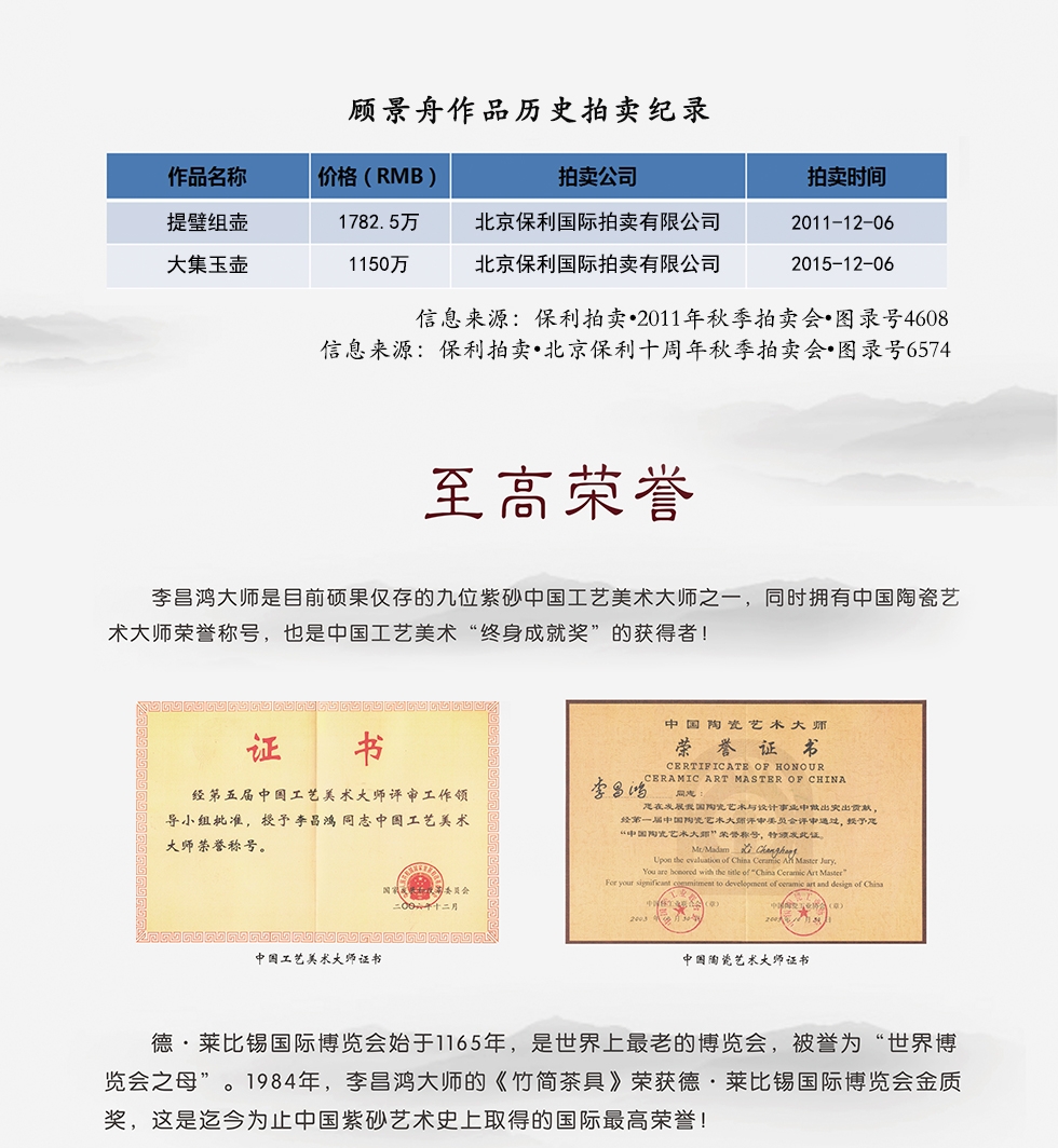 中国工艺美术大师李昌鸿 莲花井栏紫砂壶 拼紫泥420cc