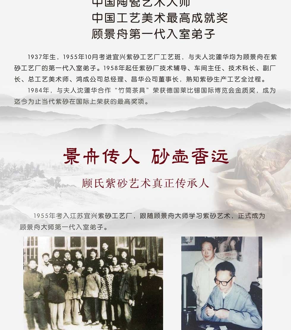 中国工艺美术大师李昌鸿  六方菱花紫砂壶 底槽清370cc