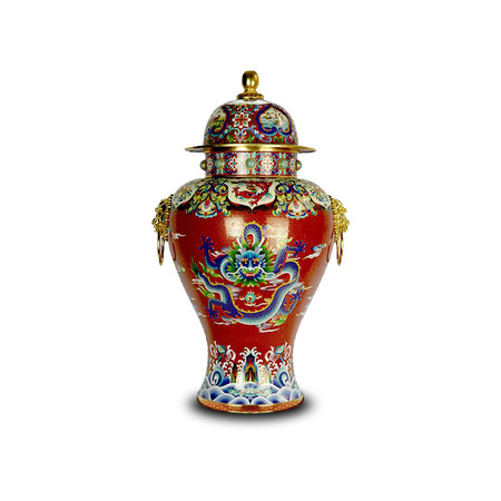 中国工艺美术大师张同禄 景泰蓝《大国雄风》