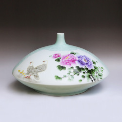 冯雪迎《富贵和平》江西省高级工艺美术师景德镇综合装饰瓷瓶