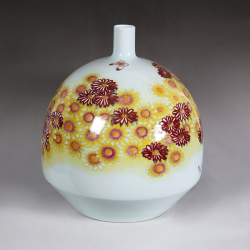 李晶《香含郁金》江西省高级工艺美术师釉里红瓷瓶