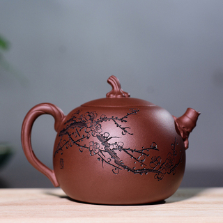 工艺美术师周云龙《暗香》宜兴手工原矿紫泥紫砂壶