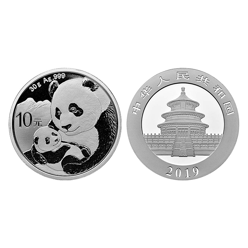 2019年熊猫银币30克银币