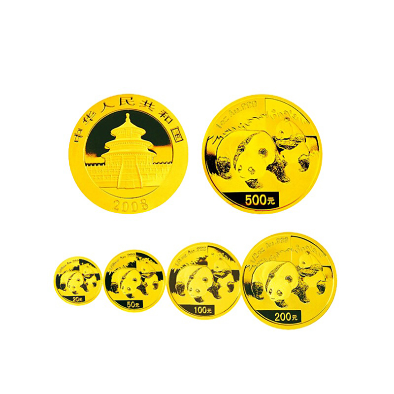 2008年熊猫金币套装