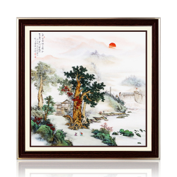 《三峡》瓷板画 李强 景德镇市高级陶瓷美术师